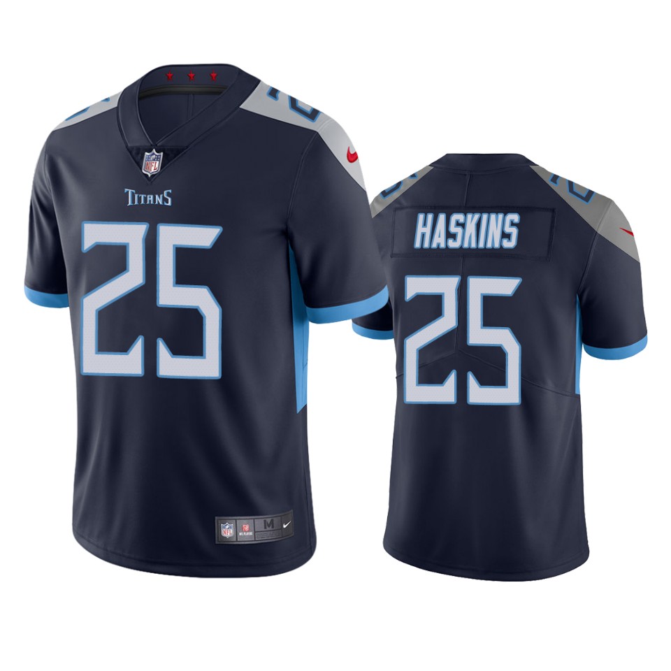 Mens Tennessee Titans #25 Hassan Haskins Nike Navy Vapor Untouchable Limited Jersey
