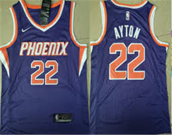 Mens Phoenix Suns #22 DeAndre Ayton Nike Purple Icon Edition Jersey