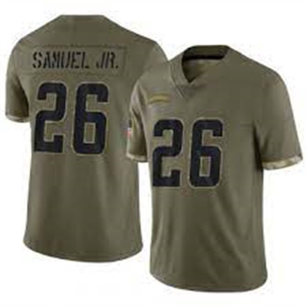 Mens Los Angeles Chargers #26 Asante Samuel Jr. Nike 2022 Olive Salute To Service Limited Jersey