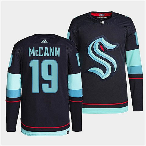 Youth Seattle Kraken #19 Jared McCann Fanatics Navy Home Jersey