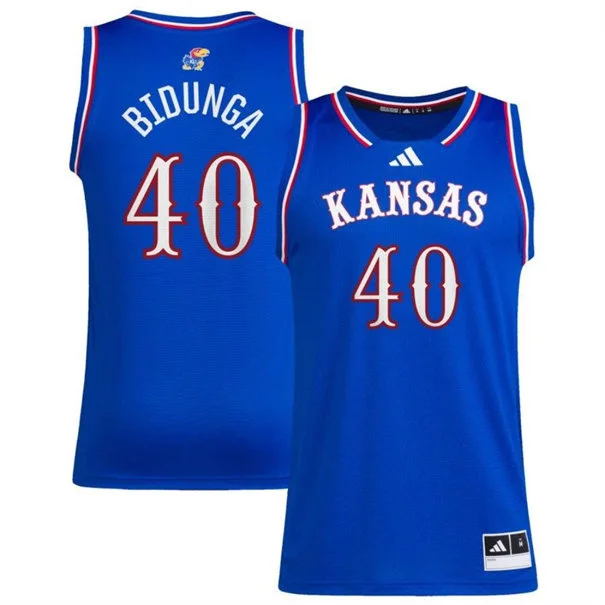 Kansas Jayhawks #40 Flory Bidunga 2025 Royal College Basketball Game Jersey