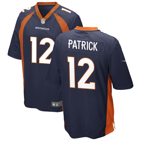 Mens Denver Broncos #12 Tim Patrick Nike Navy Vapor Untouchable Limited Jersey