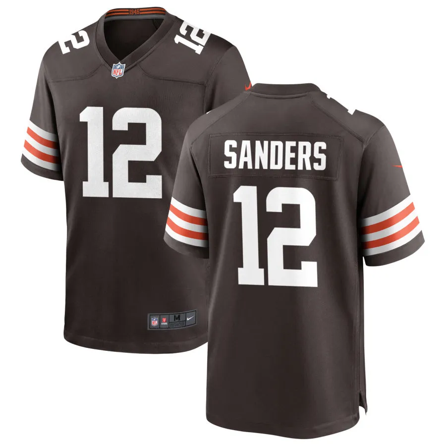Mens Cleveland Browns #12 Shedeur Sanders Nike Brown Home Vapor F.U.S.E. Limited Jersey