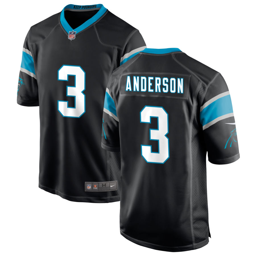 Men's Carolina Panthers #3 Robby Anderson Nike Black Vapor Untouchable Limited Jersey
