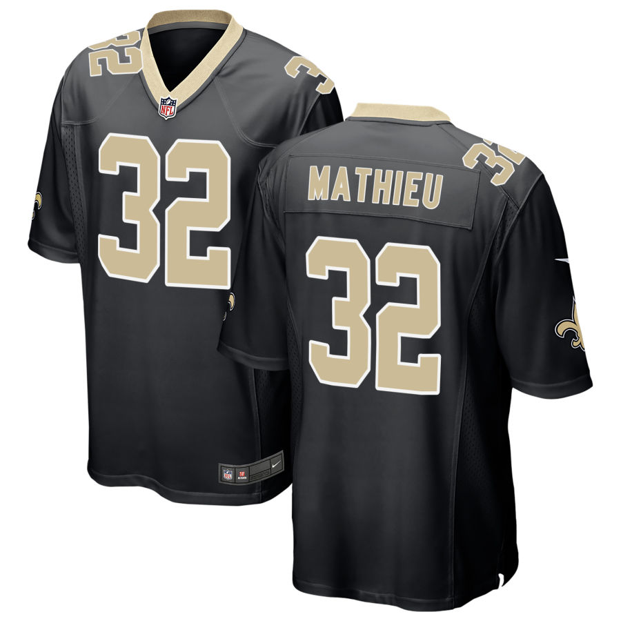 Youth New Orleans Saints #32 Tyrann Mathieu Nike Black Limited Jersey