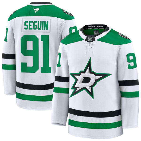 Youth Dallas Stars #91 Tyler Seguin Fanatics White Away Player Jersey