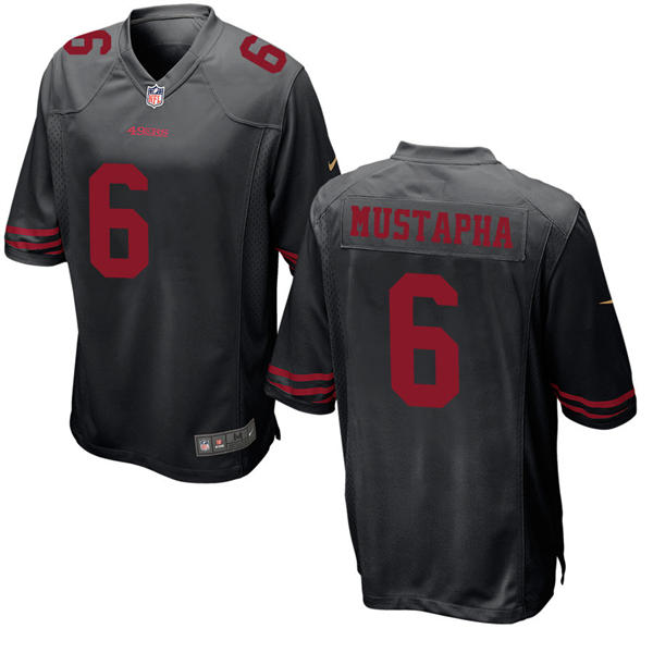 Mens San Francisco 49ers #6 Malik Mustapha Black Alternate Vapor F.U.S.E. Limited Jersey