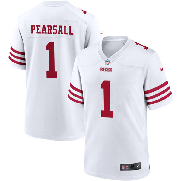 Youth San Francisco 49ers #1 Ricky Pearsall Nike Home White Limited Jersey