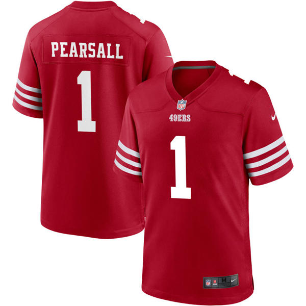 Youth San Francisco 49ers #1 Ricky Pearsall Nike Scarlet Limited Jersey
