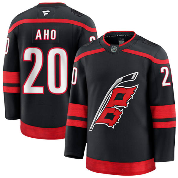 Youth Carolina Hurricanes #20 Sebastian Aho Fanatics Black Jersey
