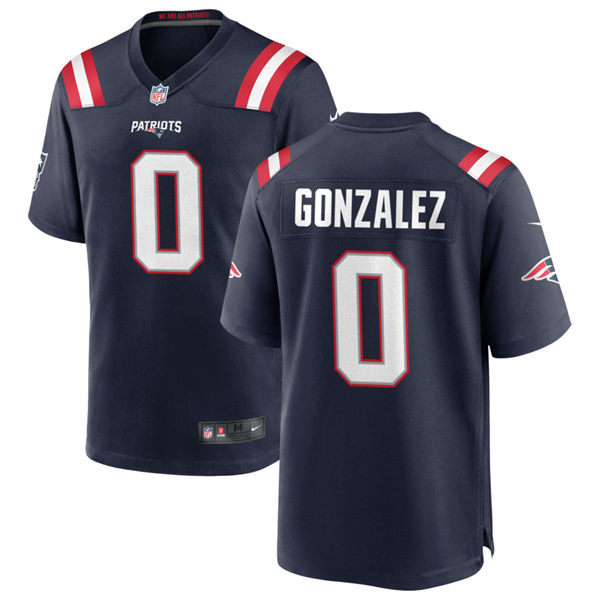 Mens New England Patriots #0 Christian Gonzalez Nike Navy Vapor F.U.S.E. Limited Jersey