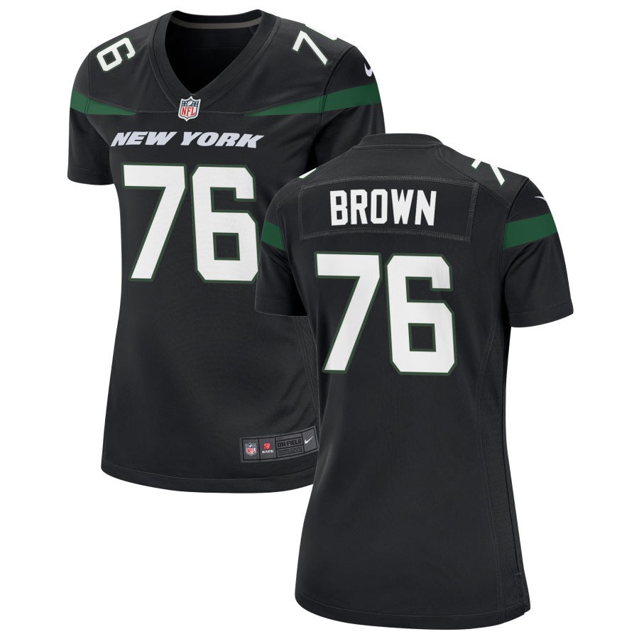 Womens New York Jets #76 Duane Brown Nike Black Alternate Limited Jersey