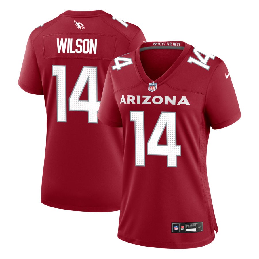 Womens Arizona Cardinals #14 Michael Wilson Nike 2023 Home Cardinal Limited Jersey