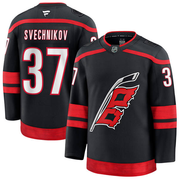 Youth Carolina Hurricanes #37 Andrei Svechnikov Fanatics Black Home Player Jersey