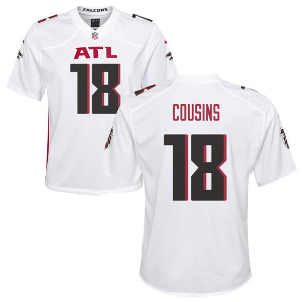Youth Atlanta Falcons #18 Kirk Cousins Nike White Limited Jersey