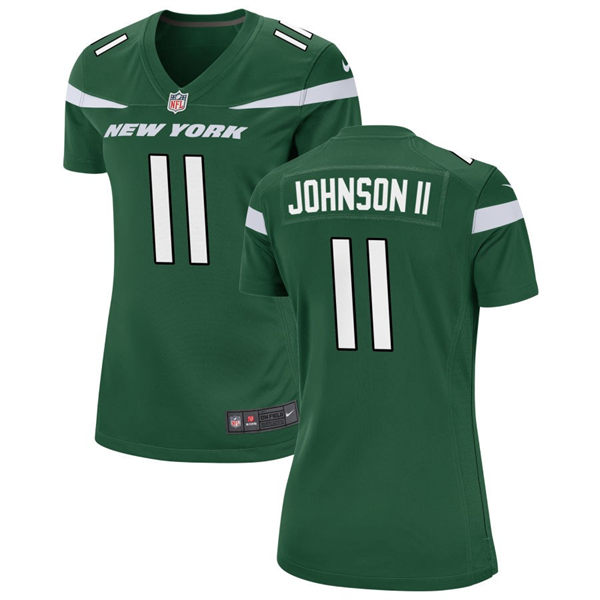 Women's New York Jets #11 Jermaine Johnson II Nike Gotham Green Limited Jersey
