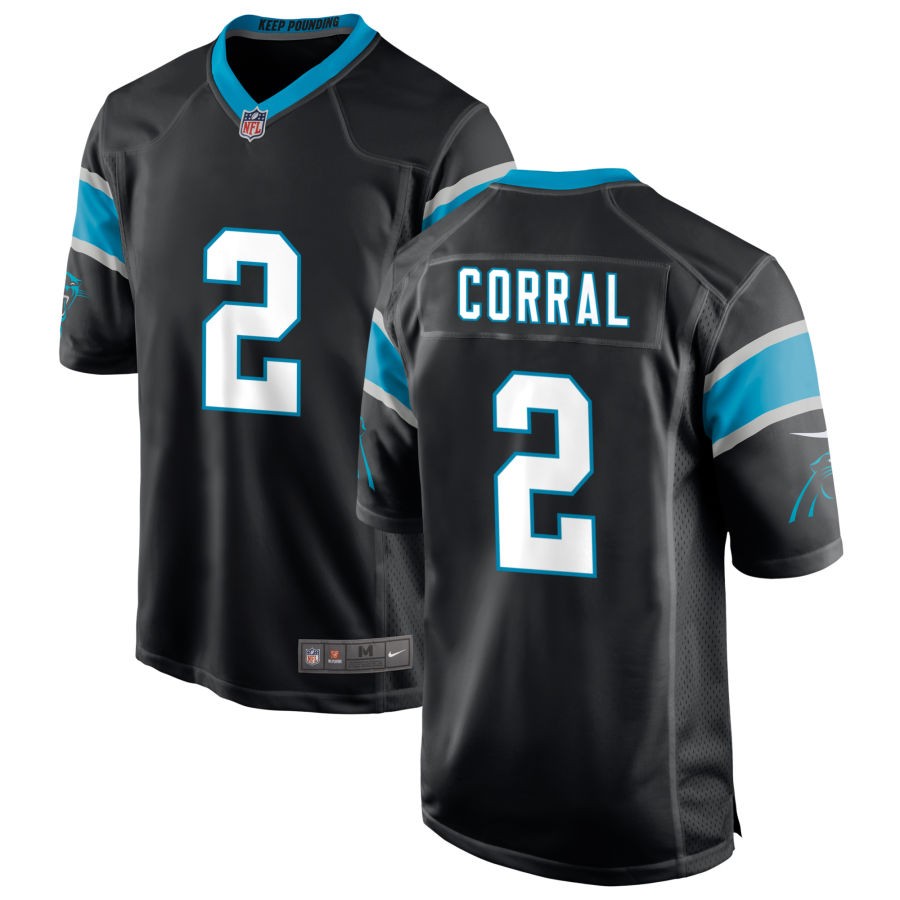 Mens Carolina Panthers #2 Matt Corral Nike Black Vapor Untouchable Limited Jersey