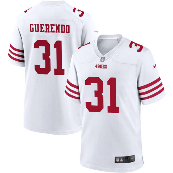 Mens San Francisco 49ers #31 Isaac Guerendo Nike Home White F.U.S.E. Vapor Limited Jersey