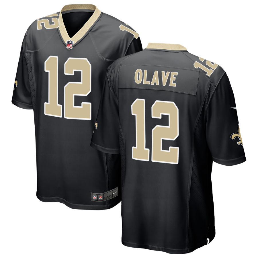 Youth New Orleans Saints #12 Chris Olave Nike Black Limited Jersey
