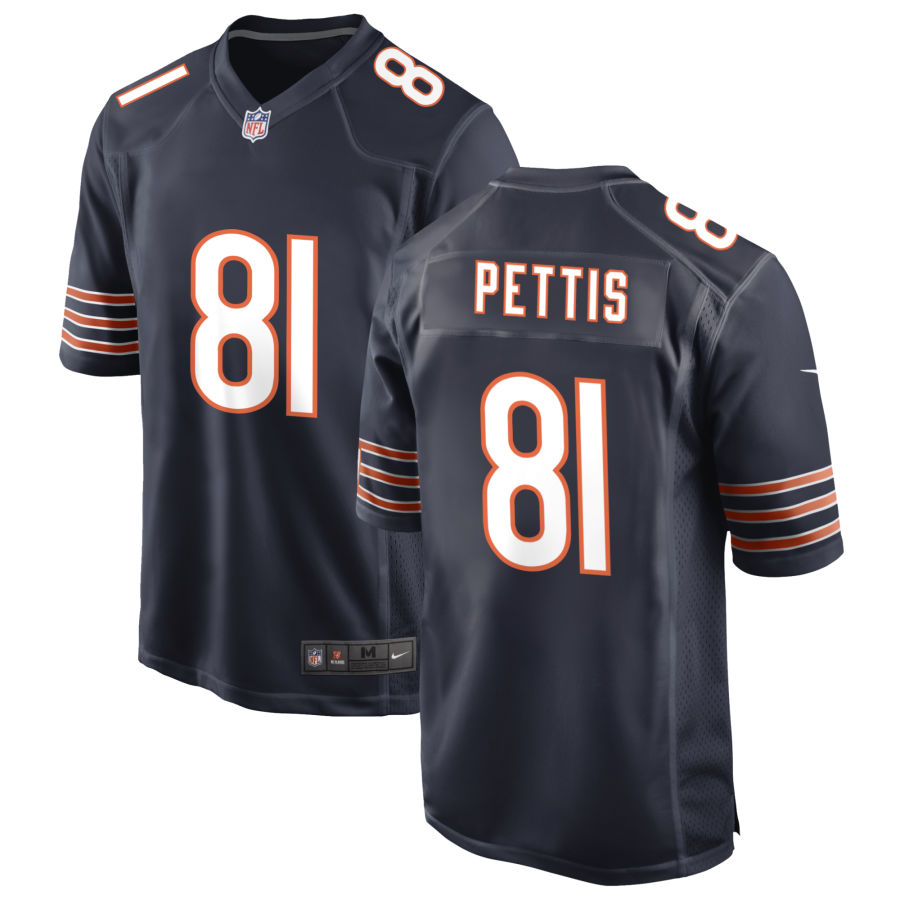 Mens Chicago Bears #81 Dante Pettis Nike Navy Vapor Untouchable Limited Jersey