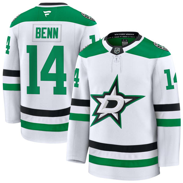 Youth  Dallas Stars #14 Jamie Benn Fanatics White Away Jersey