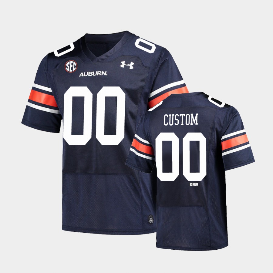 Men's Auburn Tigers Navy Blue Custom Under Armour College Football Jersey