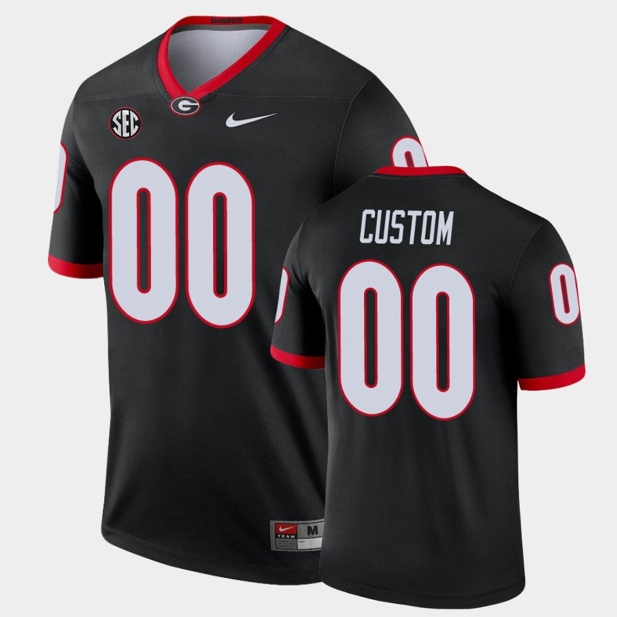 Mens Georgia Bulldogs Custom Nike Black NCAA College Football Jersey