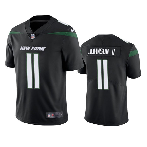 Men's New York Jets #52 Jermaine Johnson II Nike Stealth Black Alternate Limited Jersey