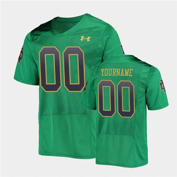 Mens Notre Dame Fighting Irish Custom Jack Lamb Osita Ekwonu Jordan Johnson Kyle Hamilton Green Under Armour College Football Jersey