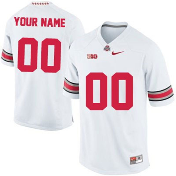Youth Ohio State Buckeyes Custom  Nike White Football Jersey