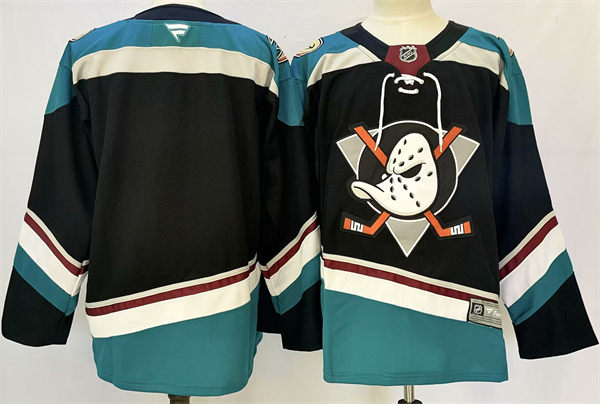 Men's Anaheim Ducks Blank Fanatics Black Alternate Bargain Team Jersey