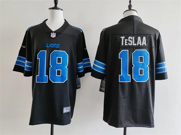 Mens Detroit Lions #18 Isaac TeSlaa Nike Black 2nd Alternate Vapor F.U.S.E. Limited Jersey