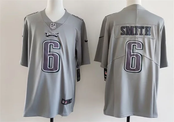 Mens Philadelphia Eagles #6 DeVonta Smith Nike Atmosphere Fashion Game Jersey - Gray