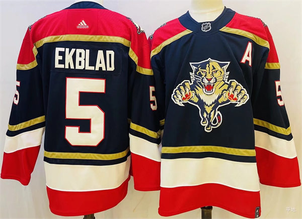 Men's Florida Panthers #5 Aaron Ekblad adidas Navy 3RD Hockey Player Jersey