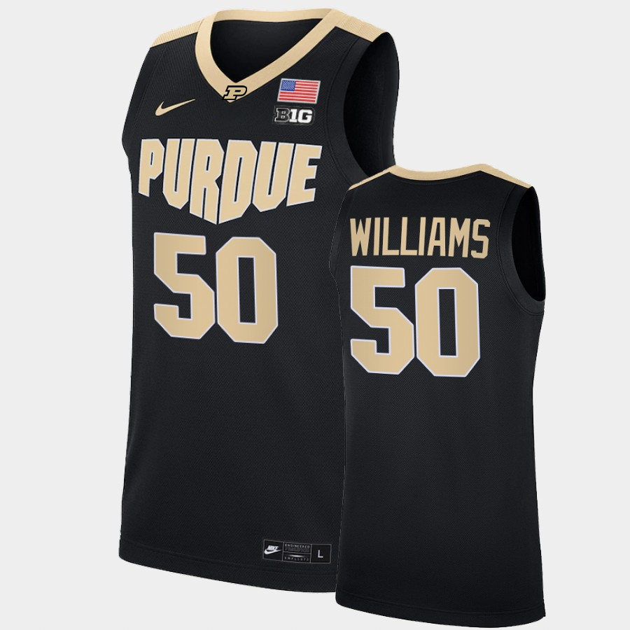 Men's Purdue Boilermakers #50 Trevion Williams Nike Black College Game Basketball Jersey