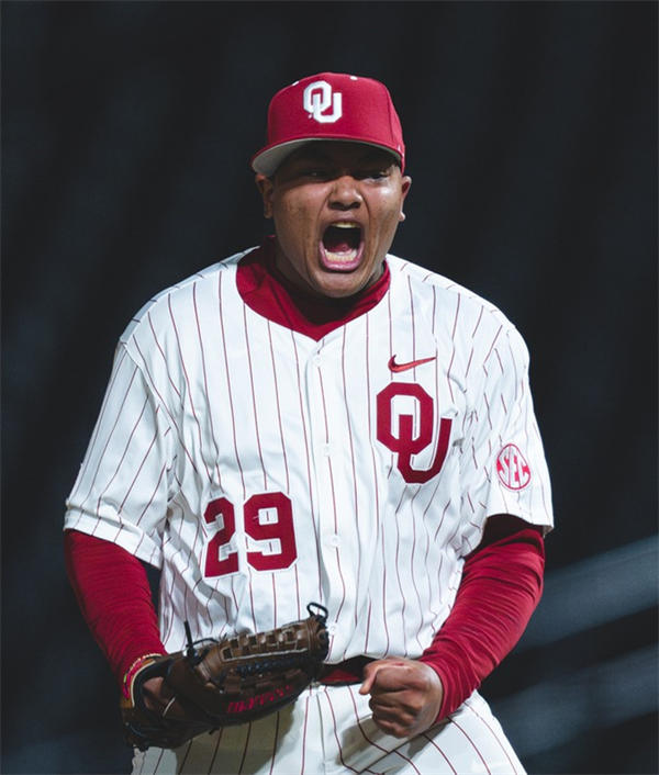 Men's Youth Oklahoma Sooners Custom 2025 SEC White Pinstripe Baseball Game Jersey