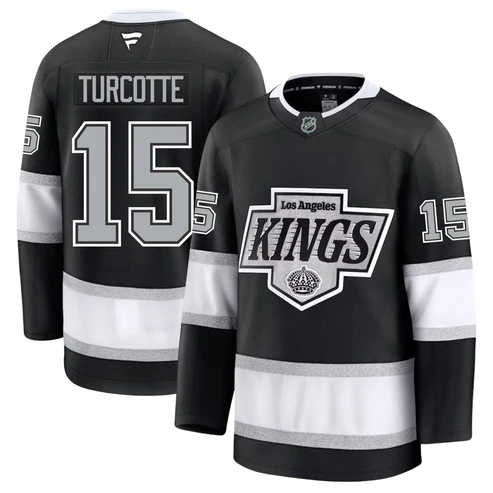 Mens Los Angeles Kings #15 Alex Turcotte Fanatics Black Home Player Jersey