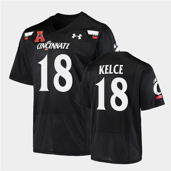 Mens Cincinnati Bearcats #18 Travis Kelce Under Armour Black Football Alumni Jersey