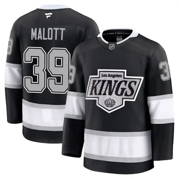 Mens Los Angeles Kings #39 Jeff Malott Fanatics Black Home Premium Player Jersey