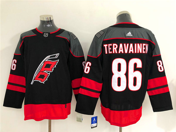 Men's Carolina Hurricanes #86 Teuvo Teravainen Adidas Black Alternate Jersey
