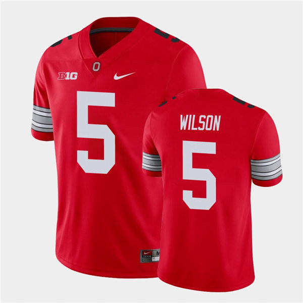 Men's Ohio State Buckeyes #5 Garrett Wilson Nike Scarlet Retro Football Jersey