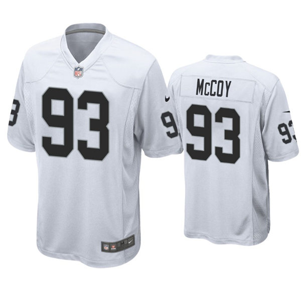 Mens Las Vegas Raiders #93 Gerald McCoy Nike White Vapor Limited Jersey