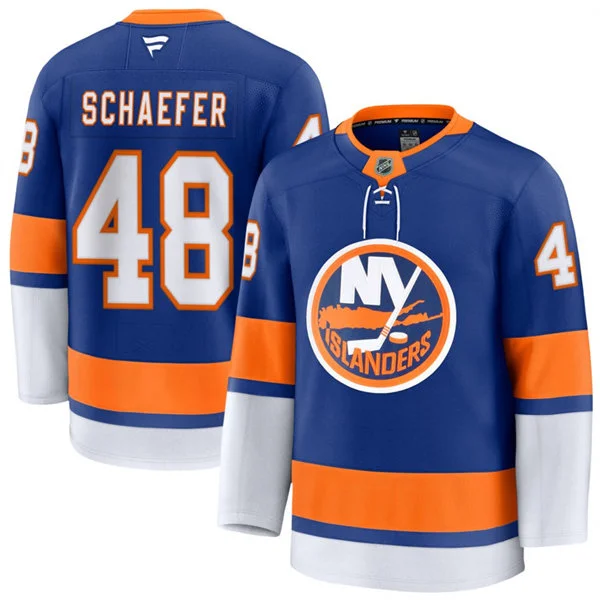 Mens New York Islanders #48 Matthew Schaefer Fanatics Royal Home Jersey