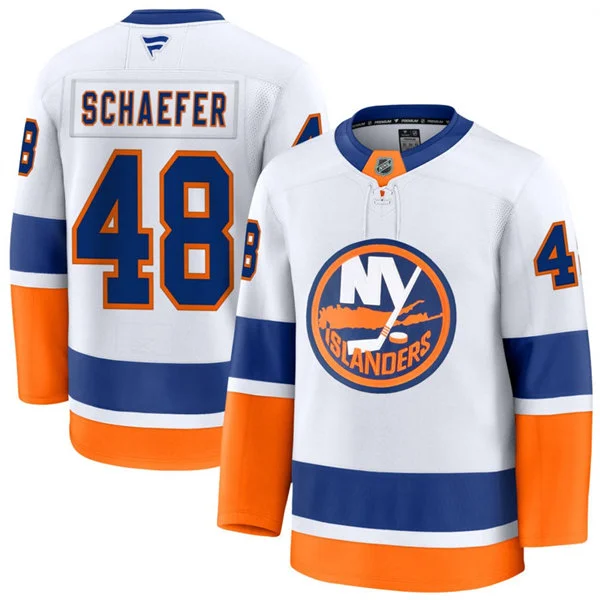 Mens New York Islanders #48 Matthew Schaefer Fanatics Away White Jersey