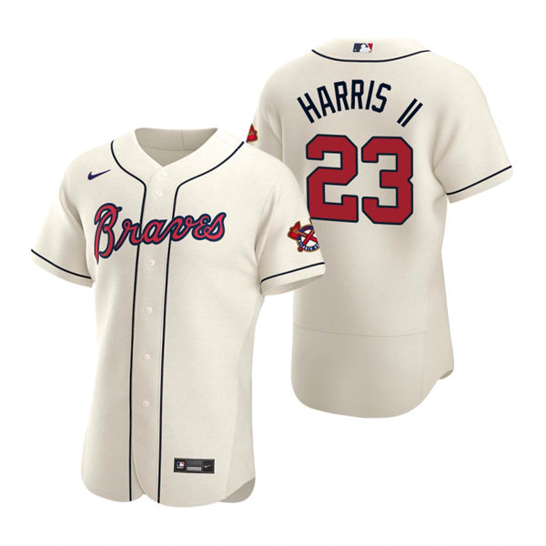 Mens Atlanta Braves #23 Michael Harris II Nike Cream Alternate Flex Base Jersey