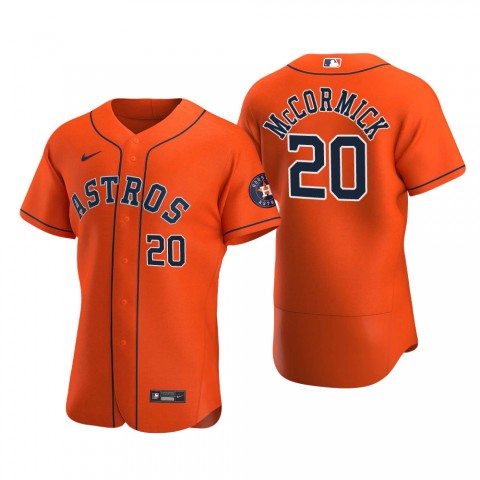 Mens Houston Astros #20 Chas McCormick Nike Orange Alternate Flexbase Jersey