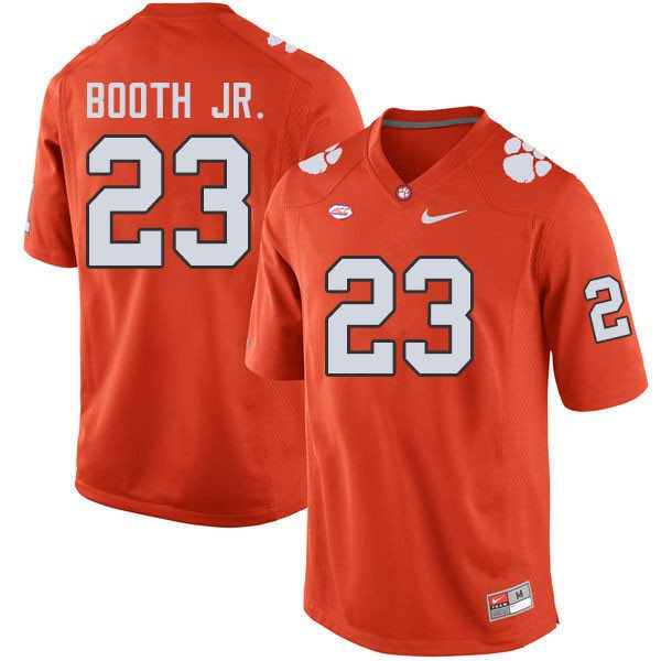 Men's Clemson Tigers #23 Andrew Booth Jr. Nike Orange Football Jersey