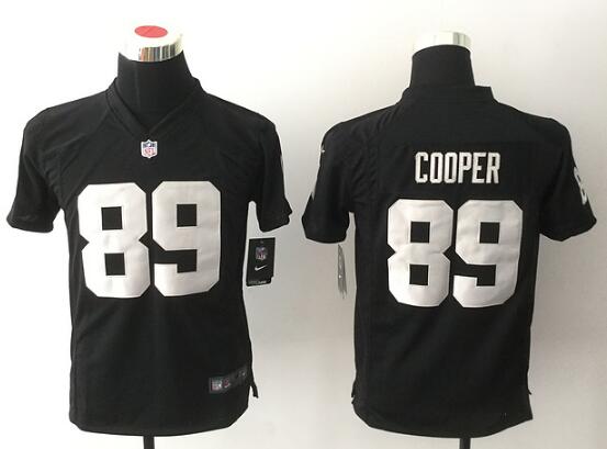 Kid's Oakland Raiders #89 Amari Cooper Black Team Color 2015 New Style Nike Game Jersey