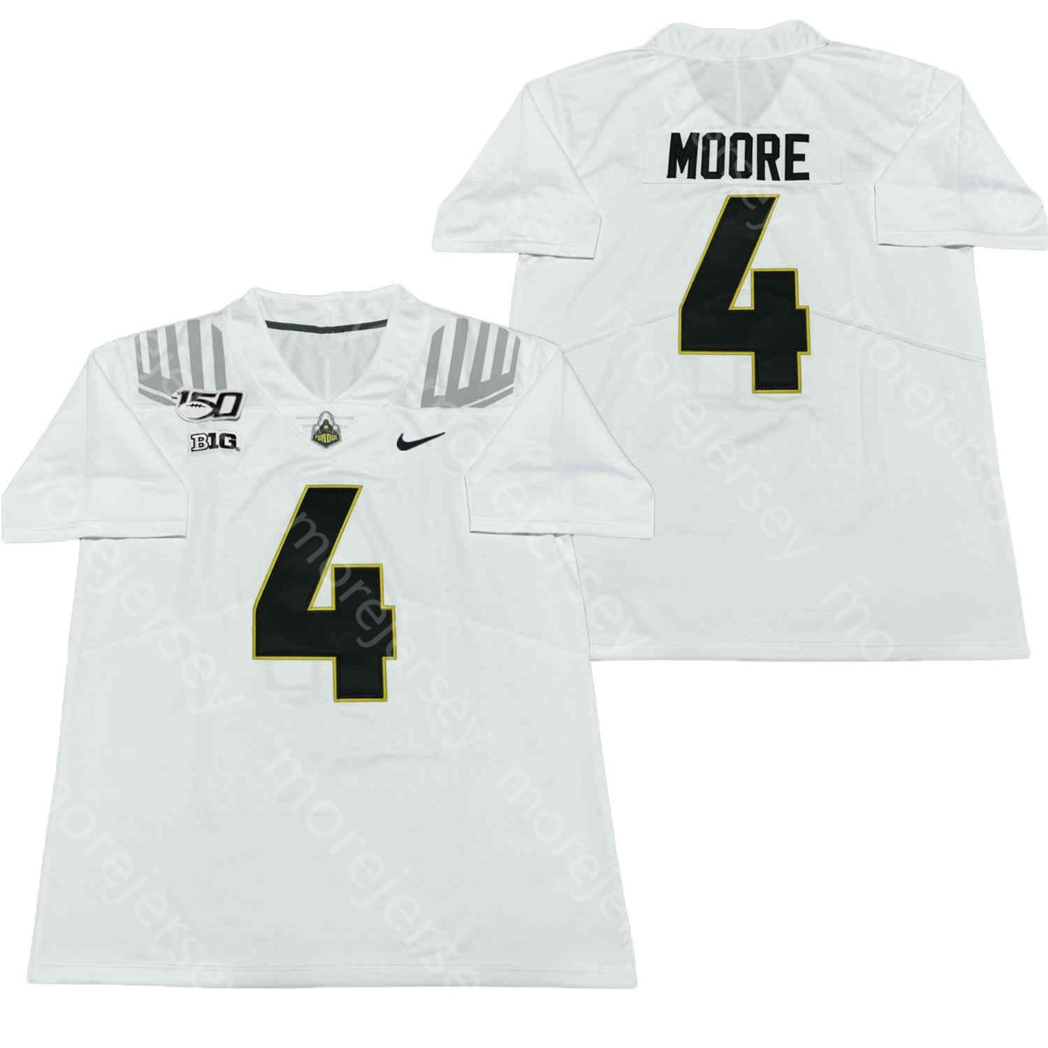 Men's Purdue Boilermakers #4 Rondale Moore Nike White College Game Football Jersey