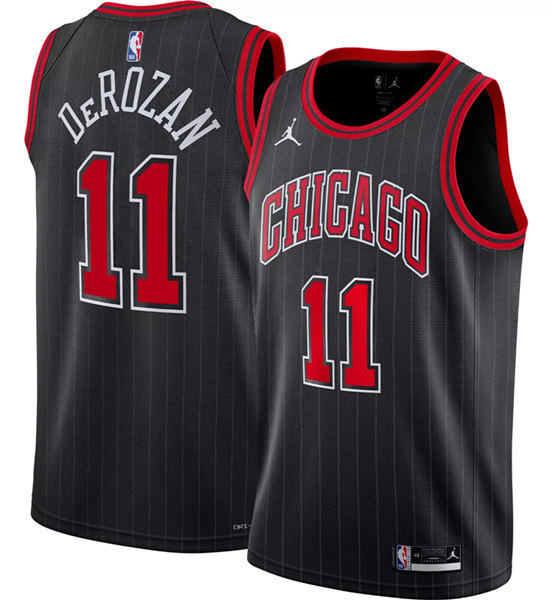 Mens Chicago Bulls #11 DeMar DeRozan Black Statement Edition Swingman Jersey